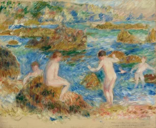 Naked Boys in the Rocks in Guernsey